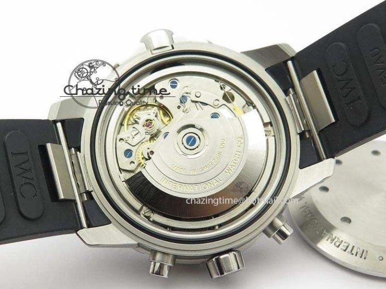 Minimalist Aquatimer Chrono IW376803 V6F 1:1 Best Edition White Dial On Rubber Strap A 7281