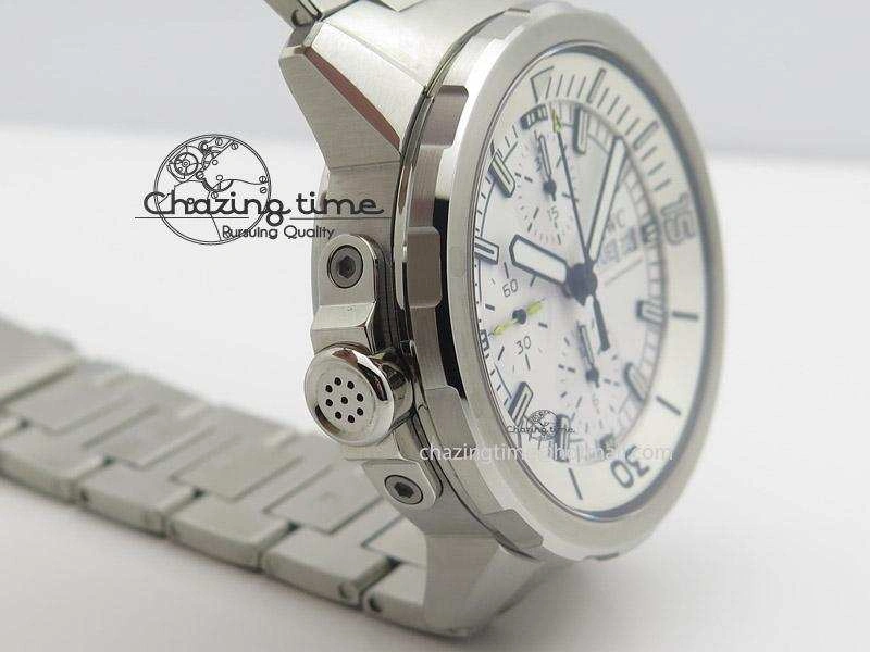 Aquatimer Chrono IW376803 V6F 1:1 Best Edition White Dial On SS Bracelet A WaterResistant 7359