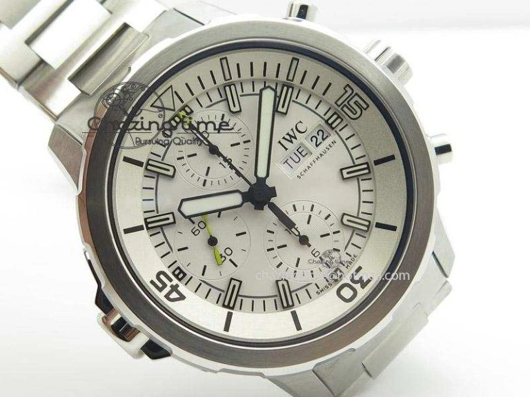 Aquatimer Chrono IW376803 V6F 1:1 Best Edition White Dial On SS Bracelet A WaterResistant 7359