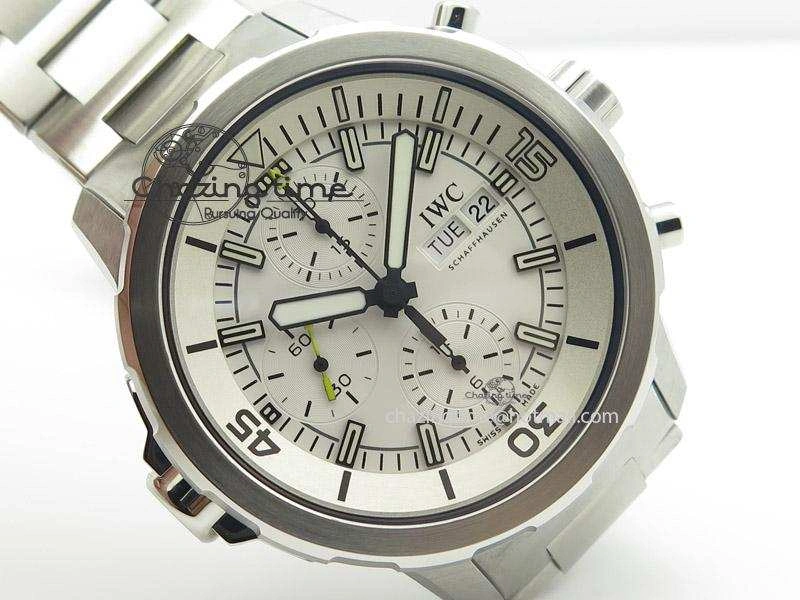 Aquatimer Chrono IW376803 V6F 1:1 Best Edition White Dial On SS Bracelet A WaterResistant 7359