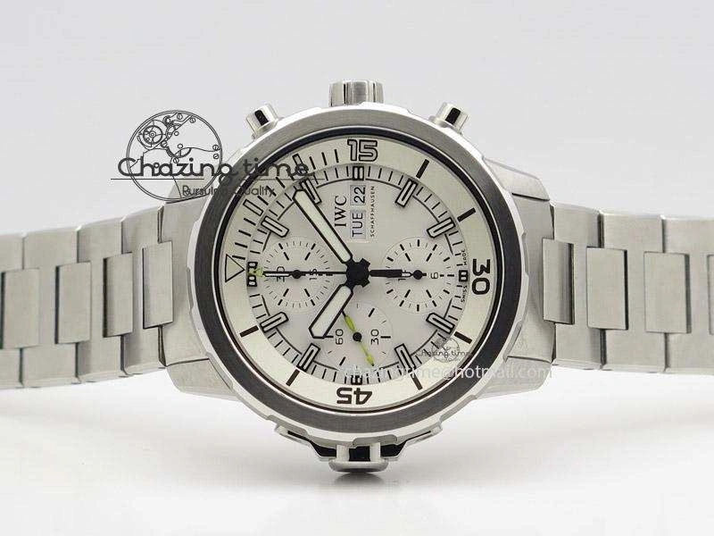 Aquatimer Chrono IW376803 V6F 1:1 Best Edition White Dial On SS Bracelet A WaterResistant 7359