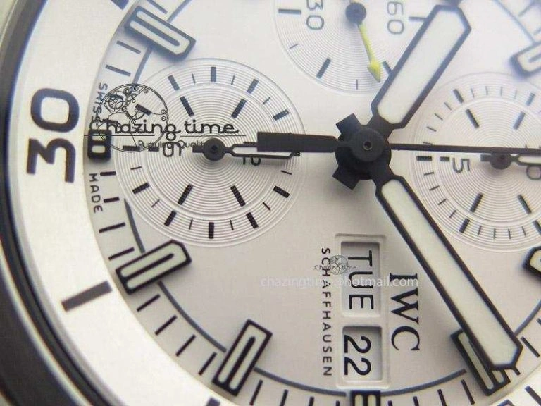 Aquatimer Chrono IW376803 V6F 1:1 Best Edition White Dial On SS Bracelet A WaterResistant 7359