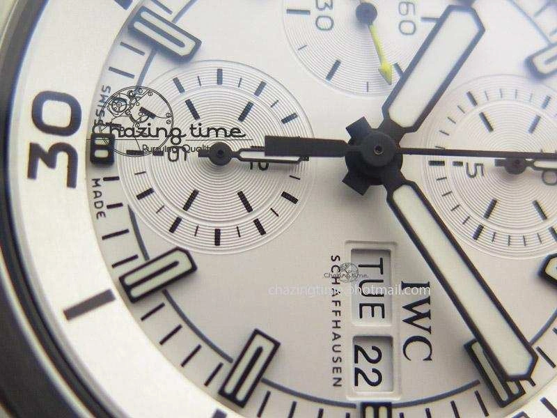 Aquatimer Chrono IW376803 V6F 1:1 Best Edition White Dial On SS Bracelet A WaterResistant 7359