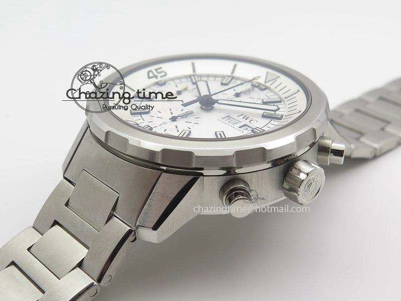 Aquatimer Chrono IW376803 V6F 1:1 Best Edition White Dial On SS Bracelet A WaterResistant 7359