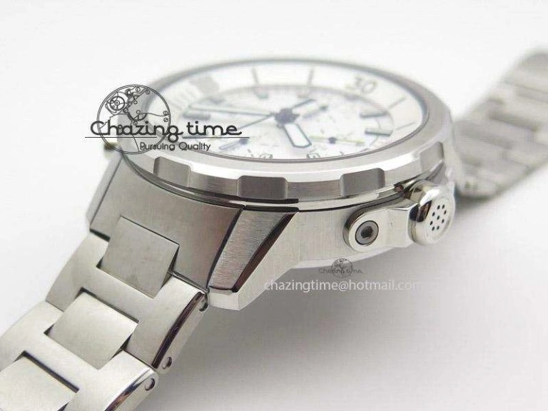 Aquatimer Chrono IW376803 V6F 1:1 Best Edition White Dial On SS Bracelet A WaterResistant 7359