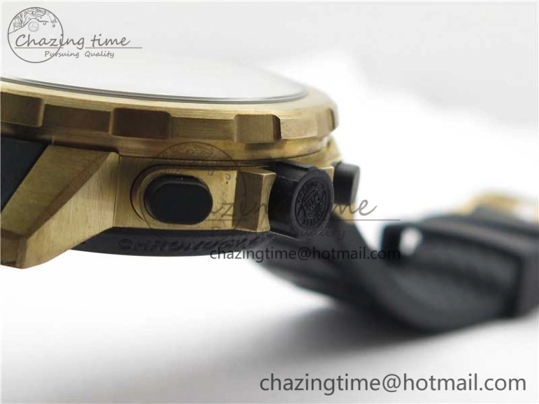 Elegant Aquatimer Chrono IW379503 Bronzo Case V6F 1:1 Best Edition Black Dial on Rubber Strap A 7103