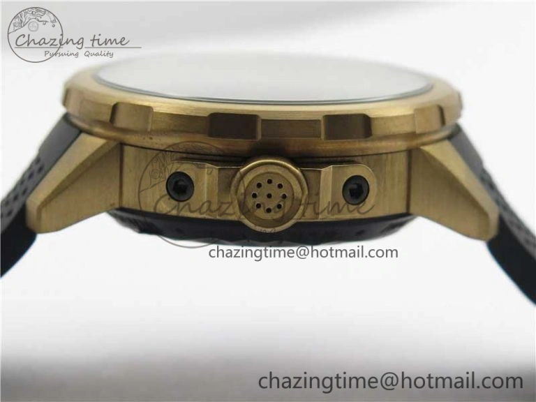 Elegant Aquatimer Chrono IW379503 Bronzo Case V6F 1:1 Best Edition Black Dial on Rubber Strap A 7103