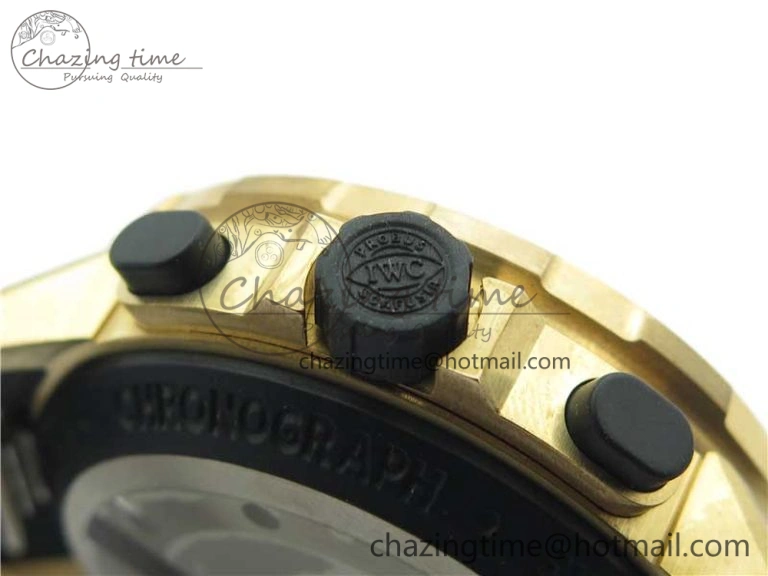 Elegant Aquatimer Chrono IW379503 Bronzo Case V6F 1:1 Best Edition Black Dial on Rubber Strap A 7103