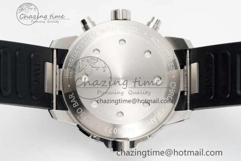 Aquatimer Chrono SS RSF 1:1 Best Edition Black Dial on Black Rubber Strap A Functional 7073