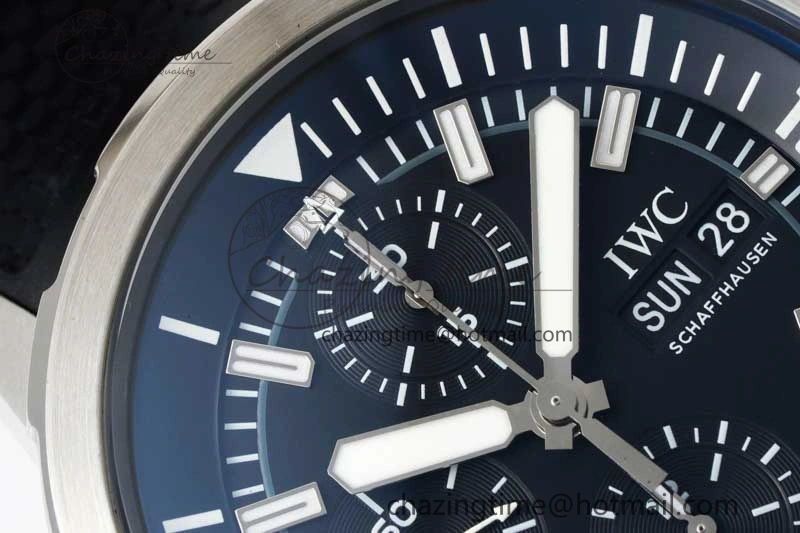Aquatimer Chrono SS RSF 1:1 Best Edition Black Dial on Black Rubber Strap A Functional 7073