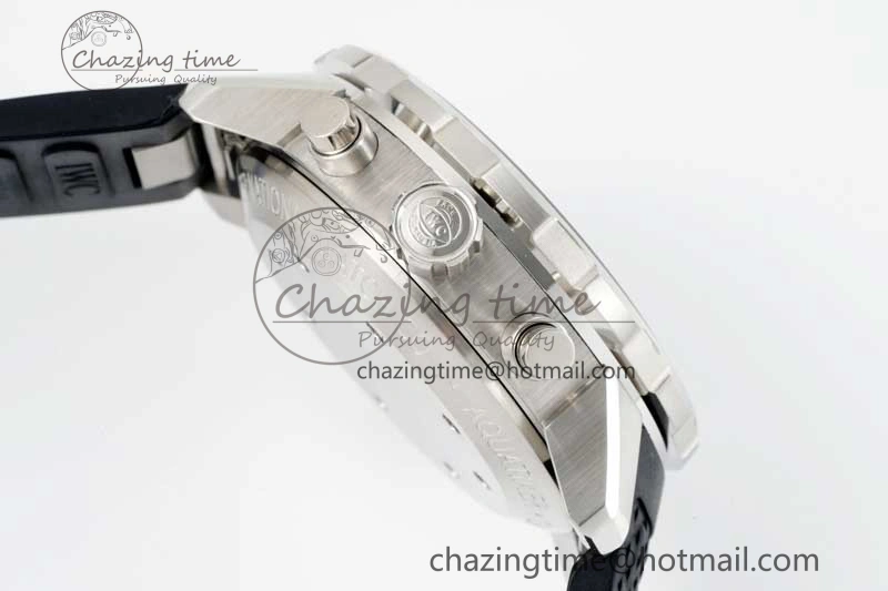 Aquatimer Chrono SS RSF 1:1 Best Edition Black Dial on Black Rubber Strap A Functional 7073