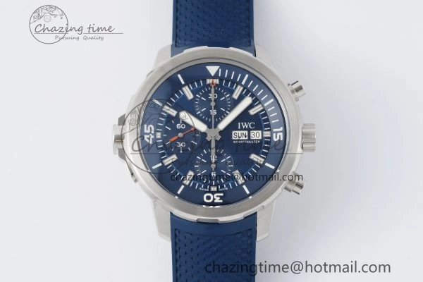 Aquatimer Chrono SS RSF 1:1 Best Edition Blue Dial on Blue Rubber Strap A Popular 7056