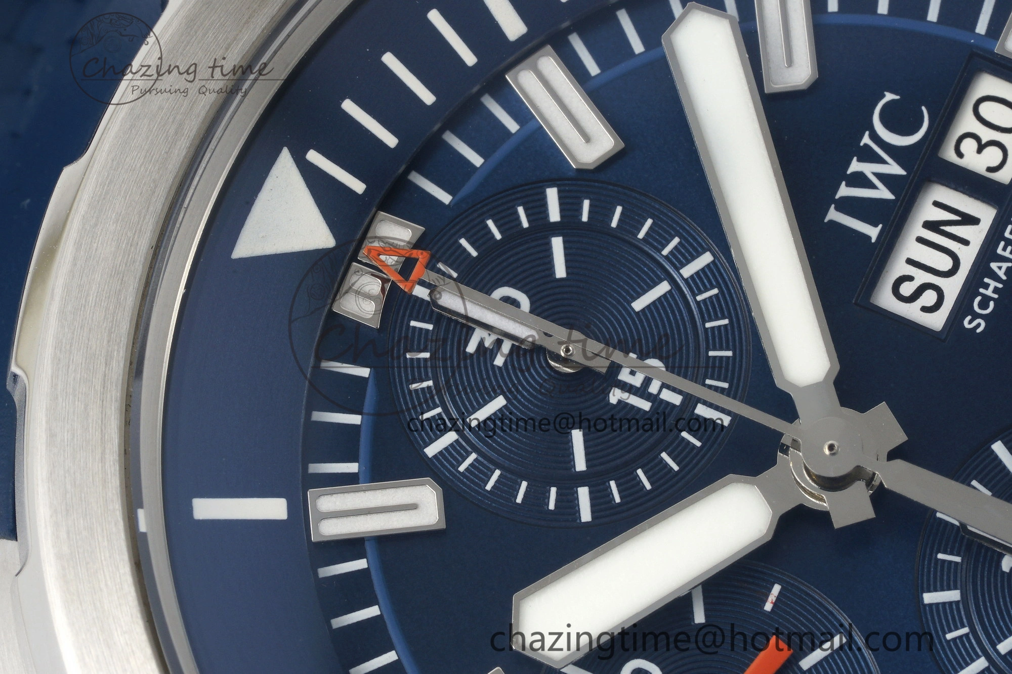 Aquatimer Chrono SS RSF 1:1 Best Edition Blue Dial on Blue Rubber Strap A Popular 7056