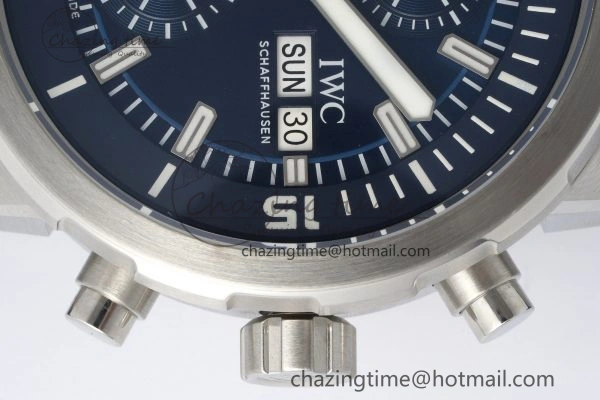 Aquatimer Chrono SS RSF 1:1 Best Edition Blue Dial on Blue Rubber Strap A Popular 7056