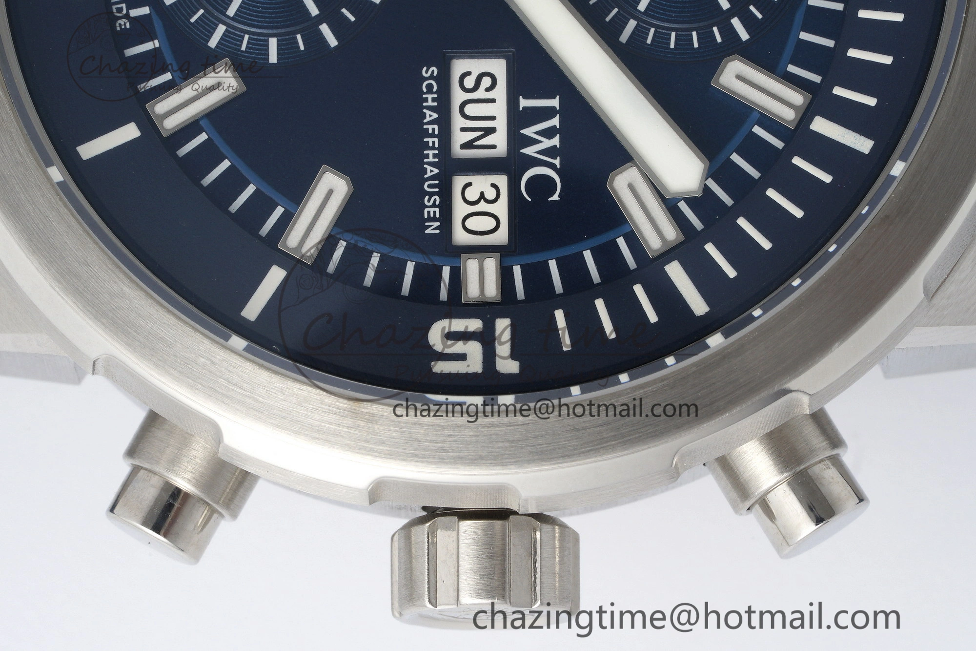 Aquatimer Chrono SS RSF 1:1 Best Edition Blue Dial on Blue Rubber Strap A Popular 7056