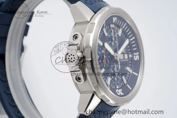 Aquatimer Chrono SS RSF 1:1 Best Edition Blue Dial on Blue Rubber Strap A Popular 7056