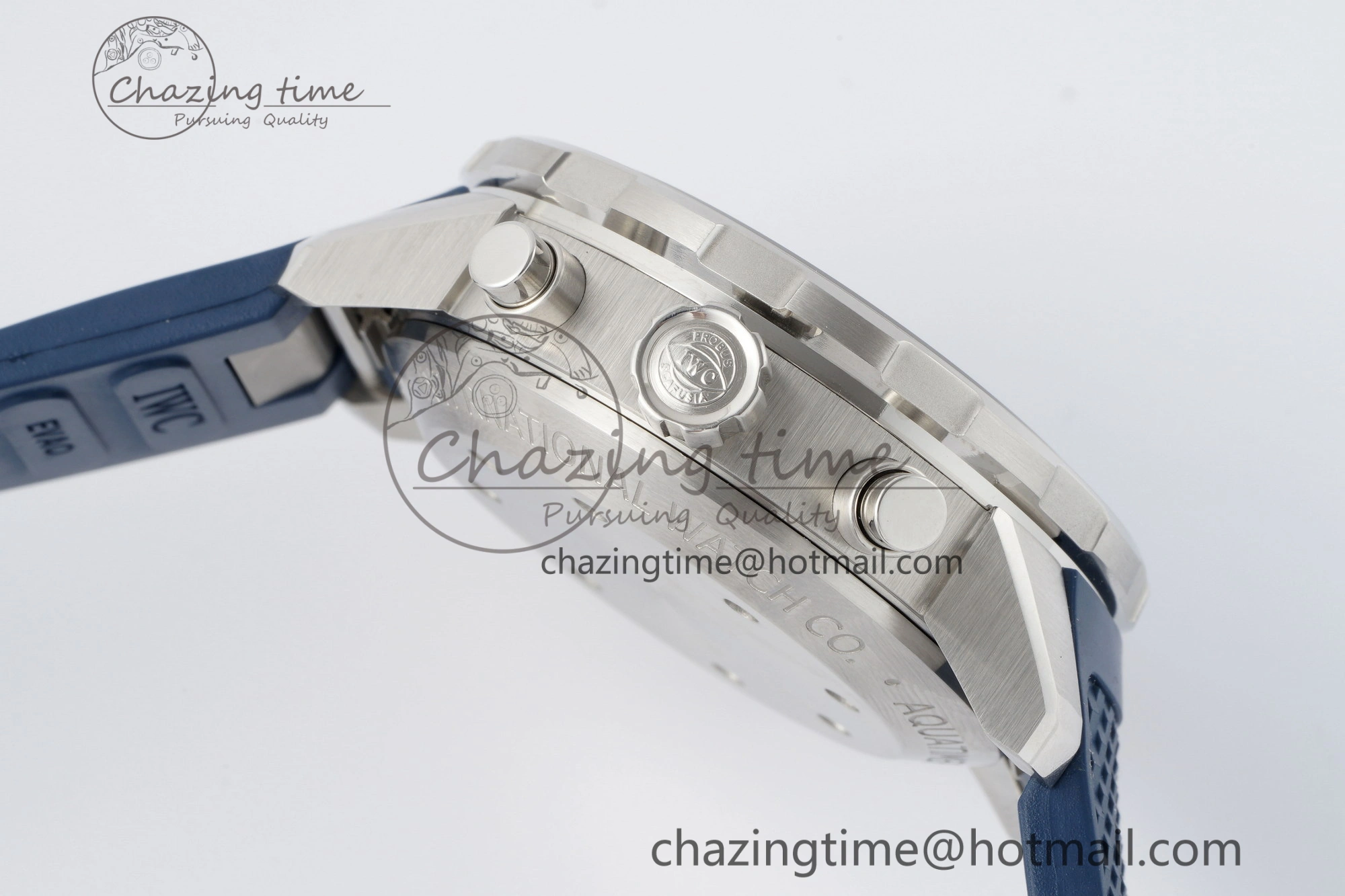 Aquatimer Chrono SS RSF 1:1 Best Edition Blue Dial on Blue Rubber Strap A Popular 7056