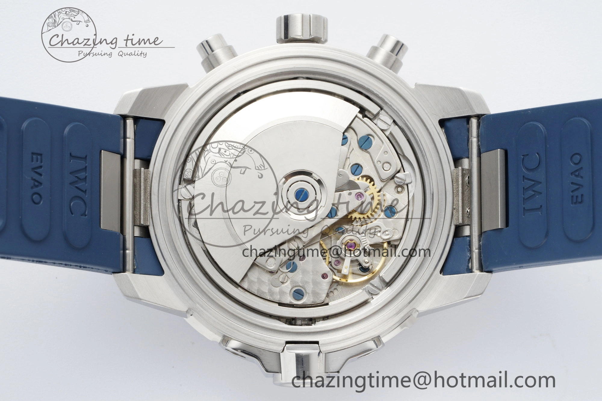 Aquatimer Chrono SS RSF 1:1 Best Edition Blue Dial on Blue Rubber Strap A Popular 7056