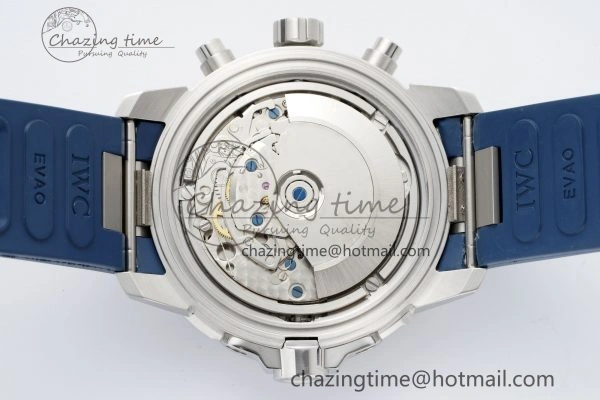 Aquatimer Chrono SS RSF 1:1 Best Edition Blue Dial on Blue Rubber Strap A Popular 7056