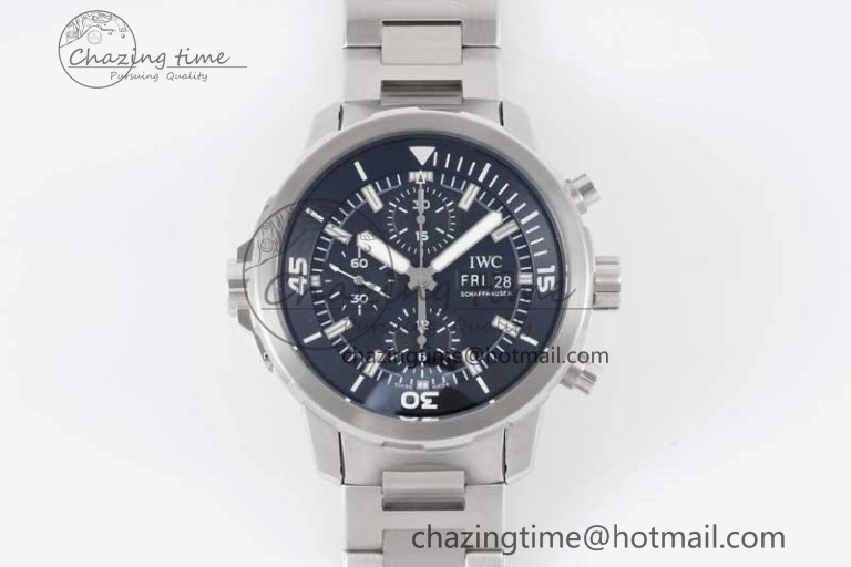 Aquatimer Chrono SS V6SF 1:1 Best Edition Black Dial on SS Bracelet A Thermal 7033