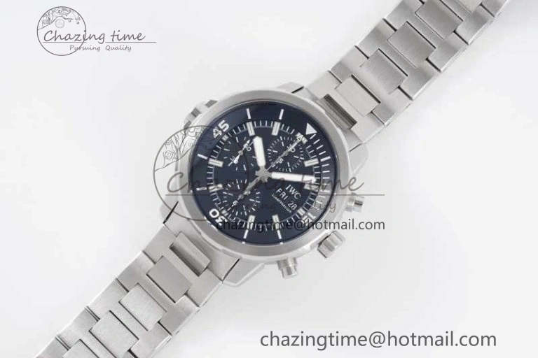 Aquatimer Chrono SS V6SF 1:1 Best Edition Black Dial on SS Bracelet A Thermal 7033