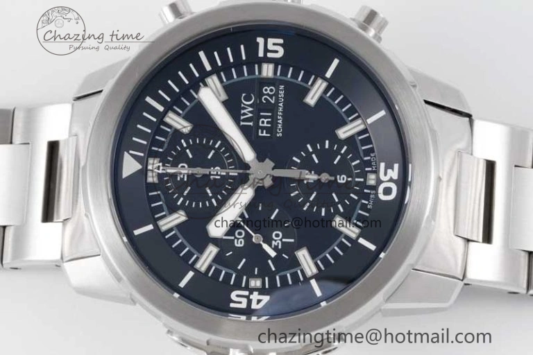 Aquatimer Chrono SS V6SF 1:1 Best Edition Black Dial on SS Bracelet A Thermal 7033