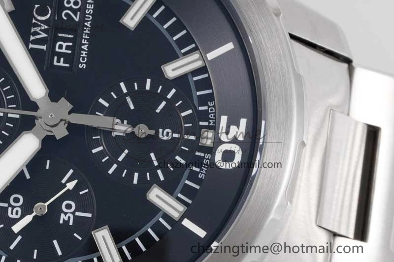 Aquatimer Chrono SS V6SF 1:1 Best Edition Black Dial on SS Bracelet A Thermal 7033