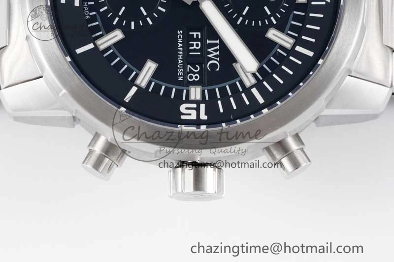 Aquatimer Chrono SS V6SF 1:1 Best Edition Black Dial on SS Bracelet A Thermal 7033