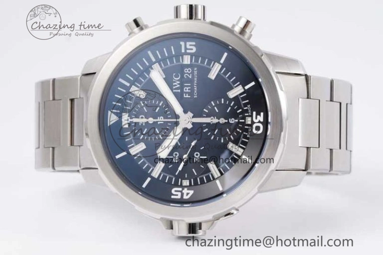 Aquatimer Chrono SS V6SF 1:1 Best Edition Black Dial on SS Bracelet A Thermal 7033