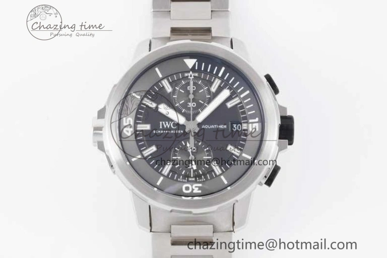 Original Aquatimer Chrono SS V6SF 1:1 Best Edition Gray Dial on SS Bracelet A 7035
