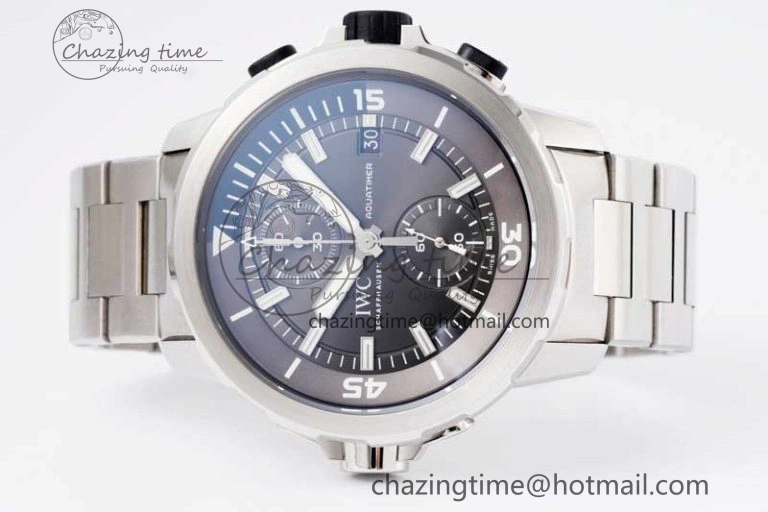 Original Aquatimer Chrono SS V6SF 1:1 Best Edition Gray Dial on SS Bracelet A 7035