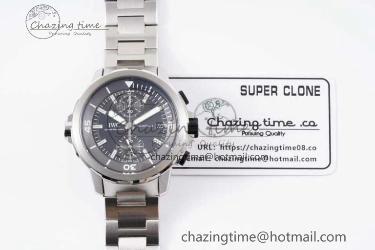 Original Aquatimer Chrono SS V6SF 1:1 Best Edition Gray Dial on SS Bracelet A 7035