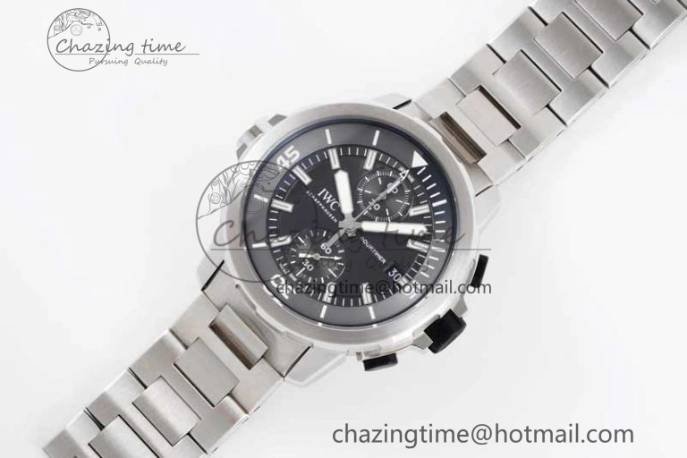 Original Aquatimer Chrono SS V6SF 1:1 Best Edition Gray Dial on SS Bracelet A 7035