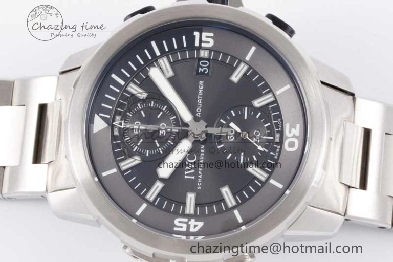 Original Aquatimer Chrono SS V6SF 1:1 Best Edition Gray Dial on SS Bracelet A 7035