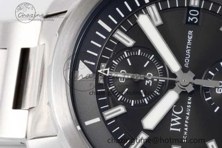 Original Aquatimer Chrono SS V6SF 1:1 Best Edition Gray Dial on SS Bracelet A 7035