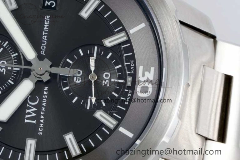 Original Aquatimer Chrono SS V6SF 1:1 Best Edition Gray Dial on SS Bracelet A 7035