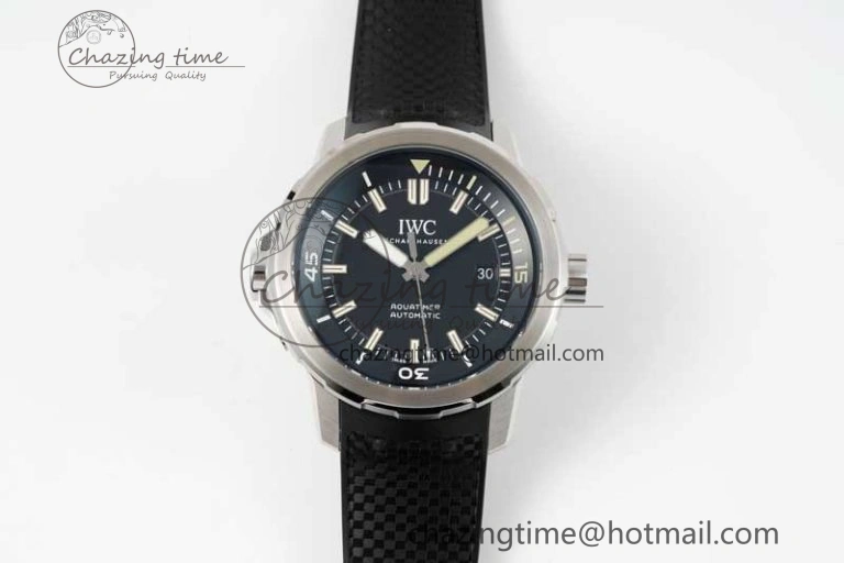 Aquatimer SS IW3290 RSF 1:1 Best Edition Black Dial on Black Rubber Strap A FashionForward 7076