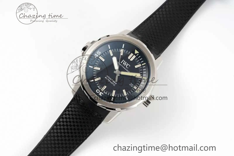 Aquatimer SS IW3290 RSF 1:1 Best Edition Black Dial on Black Rubber Strap A FashionForward 7076