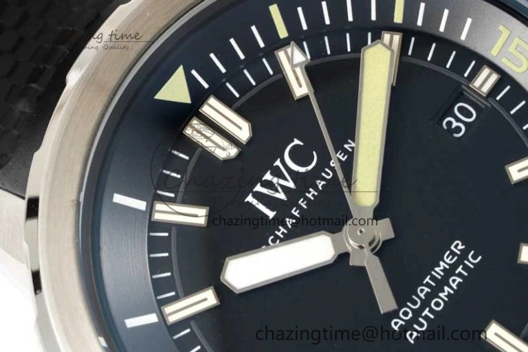 Aquatimer SS IW3290 RSF 1:1 Best Edition Black Dial on Black Rubber Strap A FashionForward 7076