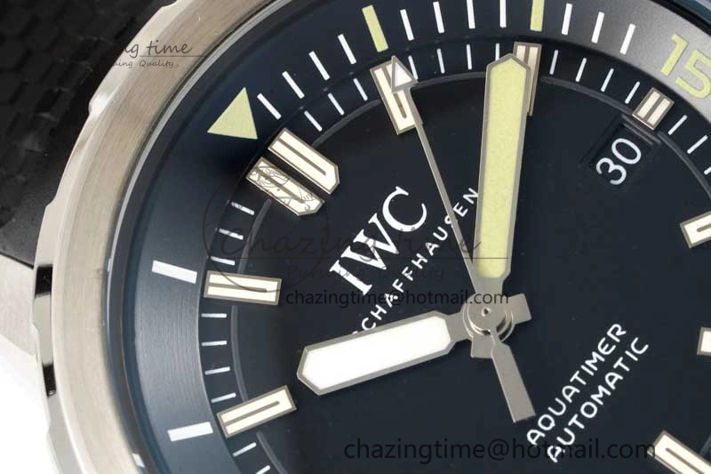 Aquatimer SS IW3290 RSF 1:1 Best Edition Black Dial on Black Rubber Strap A FashionForward 7076