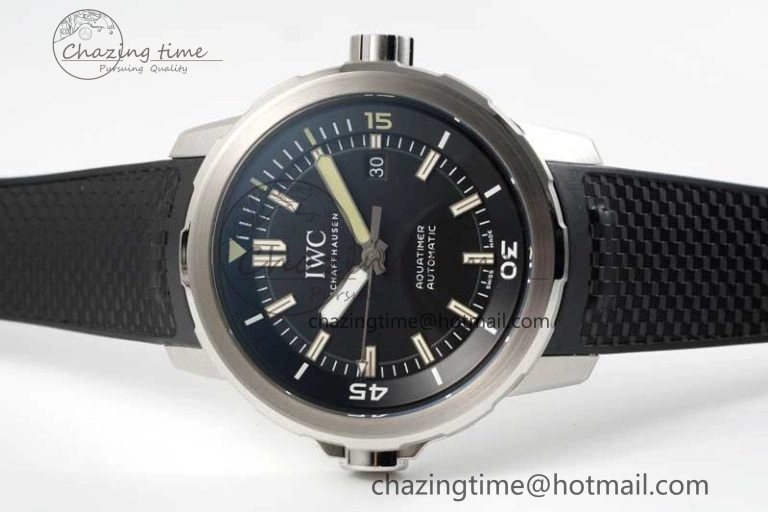 Aquatimer SS IW3290 RSF 1:1 Best Edition Black Dial on Black Rubber Strap A FashionForward 7076