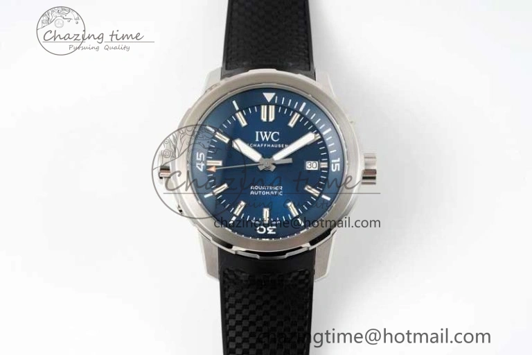 Youthful Aquatimer SS IW3290 RSF 1:1 Best Edition Blue Dial on Black Rubber Strap A 7074