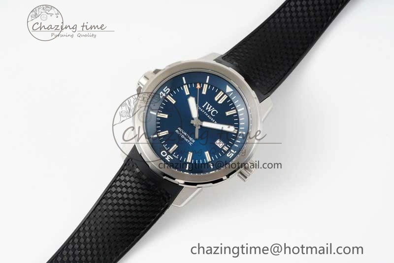 Youthful Aquatimer SS IW3290 RSF 1:1 Best Edition Blue Dial on Black Rubber Strap A 7074