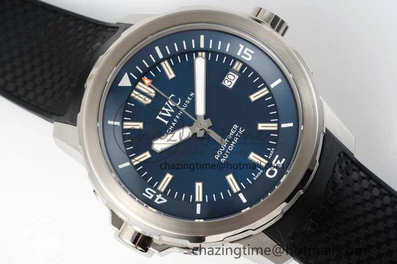 Youthful Aquatimer SS IW3290 RSF 1:1 Best Edition Blue Dial on Black Rubber Strap A 7074