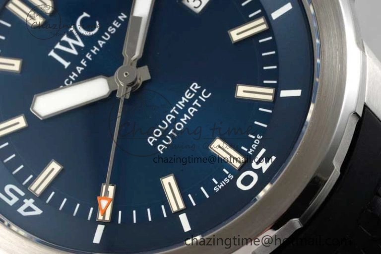 Youthful Aquatimer SS IW3290 RSF 1:1 Best Edition Blue Dial on Black Rubber Strap A 7074