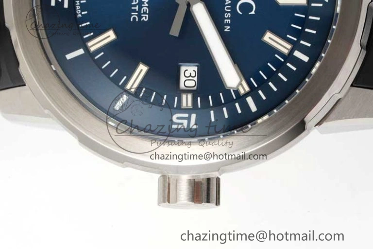 Youthful Aquatimer SS IW3290 RSF 1:1 Best Edition Blue Dial on Black Rubber Strap A 7074