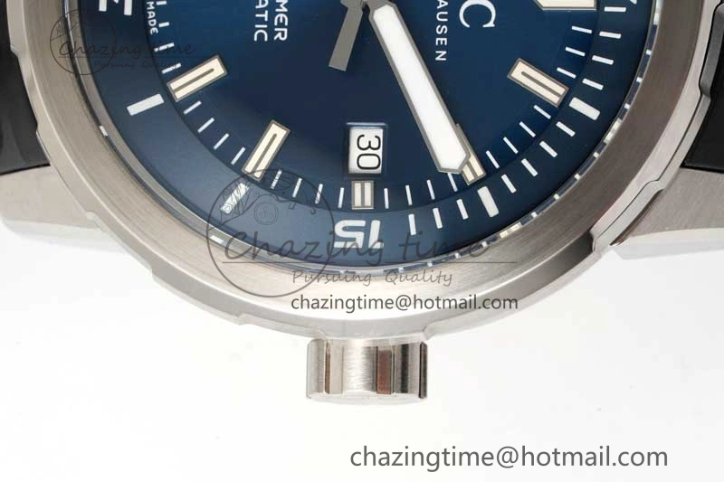 Youthful Aquatimer SS IW3290 RSF 1:1 Best Edition Blue Dial on Black Rubber Strap A 7074