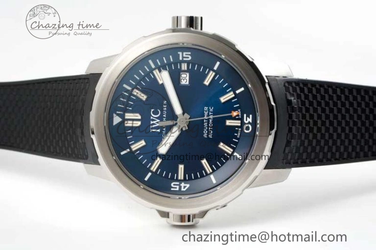 Youthful Aquatimer SS IW3290 RSF 1:1 Best Edition Blue Dial on Black Rubber Strap A 7074
