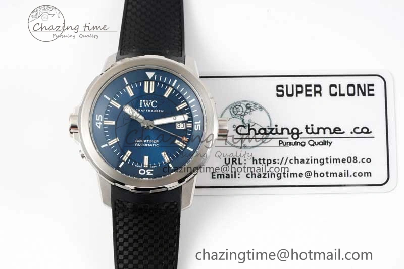 Youthful Aquatimer SS IW3290 RSF 1:1 Best Edition Blue Dial on Black Rubber Strap A 7074
