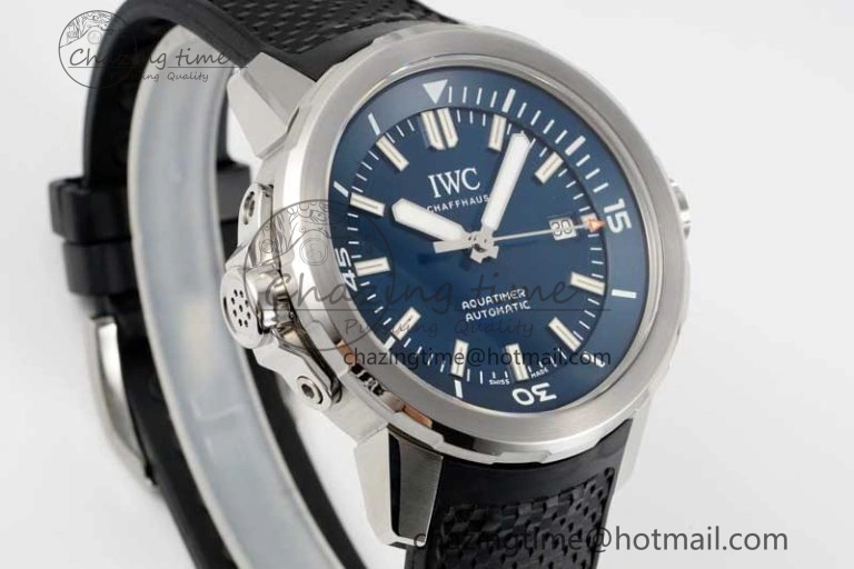 Youthful Aquatimer SS IW3290 RSF 1:1 Best Edition Blue Dial on Black Rubber Strap A 7074